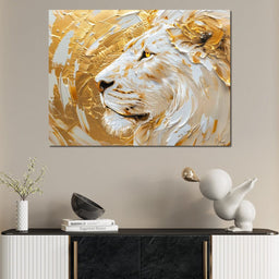 Golden Monarch Lion - NicheCanvas