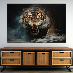 Angry Siberian Tiger - NicheCanvas