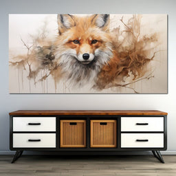 Acrylic Fox in a Fawn Whisker Dream - NicheCanvas
