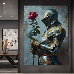 Knight of the Velvet Bloom - NicheCanvas