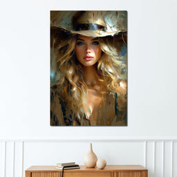 Golden Serenity Portrait - NicheCanvas