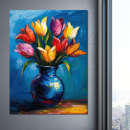 Tulips Flowers Bouquet - NicheCanvas