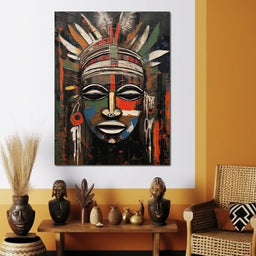 Tribal Mask 14 - Sakeem Gibbs - NicheCanvas