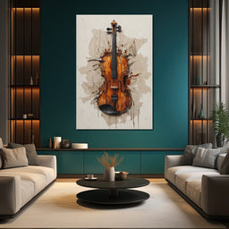 Violin Melody Unfurled  - NicheCanvas