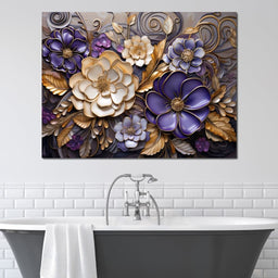 Glass Bloom in Golden Twilight - NicheCanvas