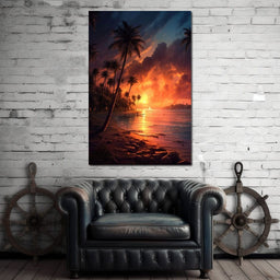 Breathtaking Sunset in California - NicheCanvas