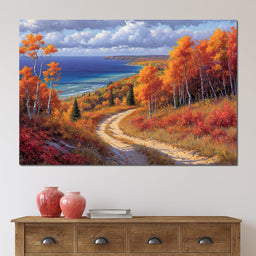 Autumnal Coastal Reverie - NicheCanvas