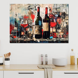 Red Wine Graffiti - NicheCanvas