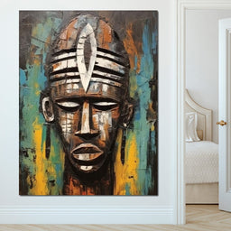 Tribal Mask 18 - Sakeem Gibbs - NicheCanvas