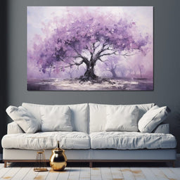 Blossoming Tree in Monochrome - NicheCanvas