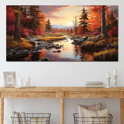 Magnificent Autum By The Lake - NicheCanvas