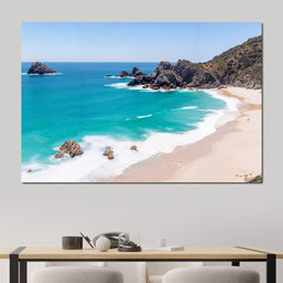 Turquoise Serenity Shores - NicheCanvas