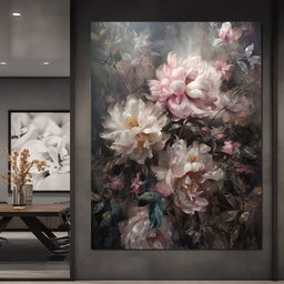 White & Pink Flowers - NicheCanvas