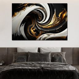 Marble-Lux Collection: Vibrant White & Gold Marble 05 - NicheCanvas