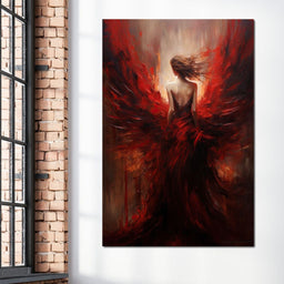 Ethereal Elegance in Shadow Gown - NicheCanvas