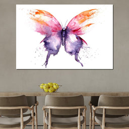 Watercolor Tricolor Butterfly - NicheCanvas