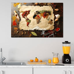 Spices Map of the World - NicheCanvas