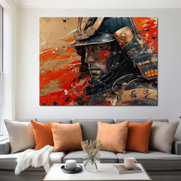 Samurai Solitude in Battle - NicheCanvas