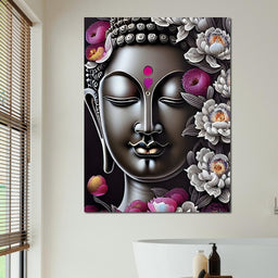 Buddha Face 03 - NicheCanvas