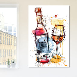 Red Wine Splash - NicheCanvas
