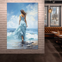 Azure Serenity Stroll - NicheCanvas