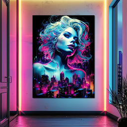 Neon Reverie Portrait 06 - NicheCanvas