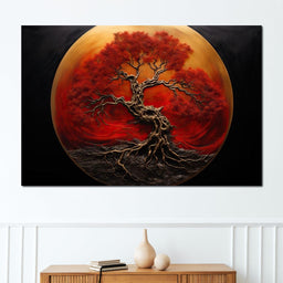 Scarlet Tree - NicheCanvas