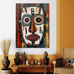 Tribal Mask 15 - Sakeem Gibbs - NicheCanvas