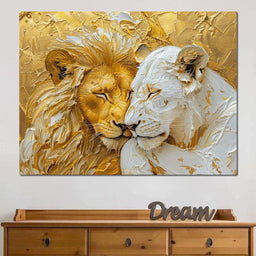 Golden Solitude and Ivory Peace - NicheCanvas