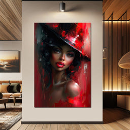 Siren in Rouge Nocturne - NicheCanvas