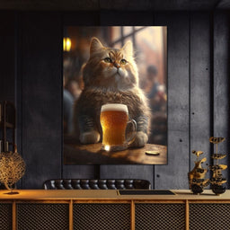 Cat Beer - Zenzdesign - NicheCanvas