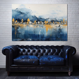 Mystical Forest Lake Abstract  - NicheCanvas