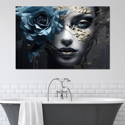 Ethereal Metallic Bloom - NicheCanvas