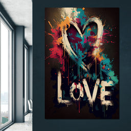 Message of Love Graffiti - NicheCanvas