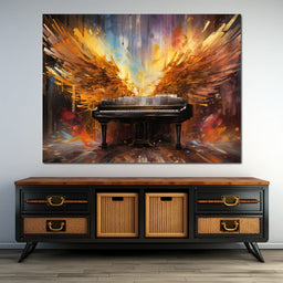 Winged Piano - NicheCanvas