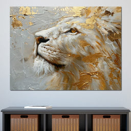 Golden Sovereign Stare - NicheCanvas