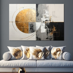 Golden Geometric Serenity - Tanni Cylon - NicheCanvas