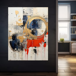 Golden Royal Geometric Harmony 04 - Wildrose Creations - NicheCanvas