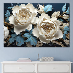 Lovely White Roses - Wildrose Creations - NicheCanvas