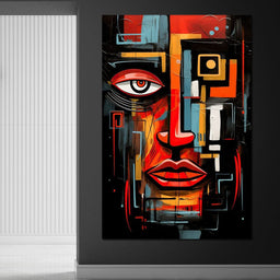 Twilight in Cubist Metropolis - NicheCanvas