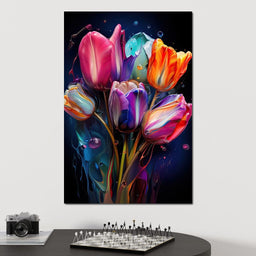 Luminous Tulip Dreamscape - NicheCanvas