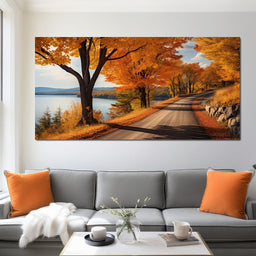 Lone Fall Road - NicheCanvas