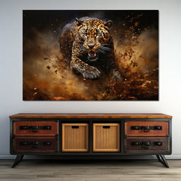 Running Leopard - NicheCanvas