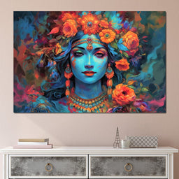 Lakshmi Floral Mural - NicheCanvas