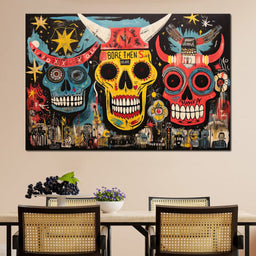 Tribal Skull Symphony - NicheCanvas