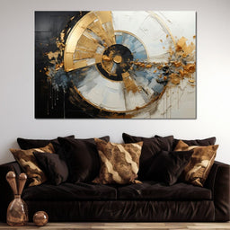 Azure Gold Horizon Fusion - Tanni Cylon - NicheCanvas