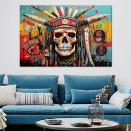 Tribal Echoes in Technicolor - NicheCanvas