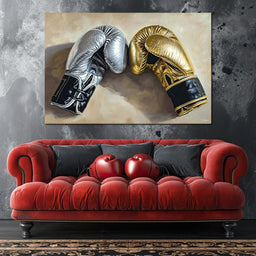 Golden Duel of Titans - NicheCanvas