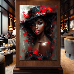 Sable Elegance with Poppy Flair - NicheCanvas