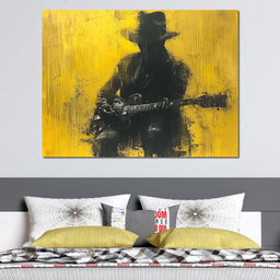 Golden Melody Silhouette - NicheCanvas